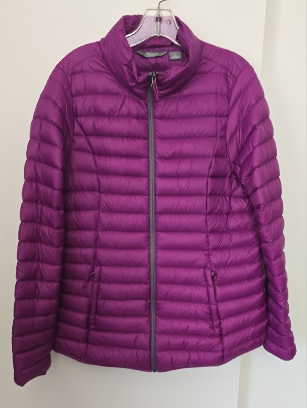 Natural Reflections Women's Quilted Puffer Jacket in Purple - Picture 3 of 8